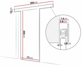 Συρόμενες πόρτες Atlanta 187, 28 kg, Άσπρο, Πλαστικοποιημένη μοριοσανίδα, Καθρέφτης, Αλουμίνιο | Epipla1.gr