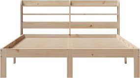 vidaXL Πλαίσιο Κρεβατιού Κεφαλάρι 150x200 εκ Μασίφ Πεύκο