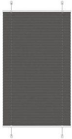 vidaXL Πλισέ περσίδα Μαύρο 75x150 cm Πλάτος υφάσματος 74,4 cm