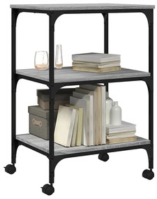 vidaXL Βάση Εκτυπωτή 3 Επιπέδων Γκρι Sonoma 50x41x75 εκ Επεξ. Ξύλο