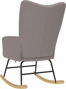 vidaXL Κουνιστή Πολυθρόνα Taupe Υφασμάτινη