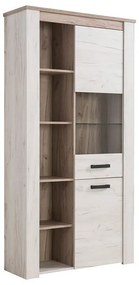 Showcase Kent POP V Grey Oak - White Oak 99x36x195 cm 99x36x195 εκ.