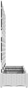 vidaXL Γλάστρα Κήπου 3 τμχ. Λευκό 120 x 40 x 125,5 εκ. PP