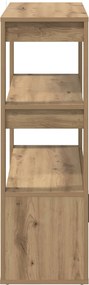 vidaXL Πλαϊνό γραφείο artisan δρυς 30 x 80 x 90 εκ Επεξεργασμένο ξύλο