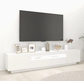 Έπιπλο Τηλεόρασης με LED Λευκό 200 x 35 x 40 εκ. - Λευκό