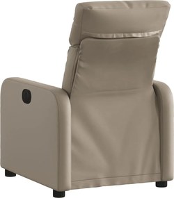 vidaXL Πολυθρόνα Ανακλινόμενη Καπουτσίνο από Συνθετικό Δέρμα