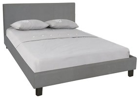 Κρεβάτι Διπλό WILTON Γκρι Ύφασμα 169x213x89cm (Στρώμα 160x200)