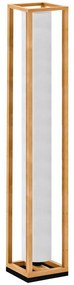 Φωτιστικό Δαπέδου Granados 390103 20x20x140cm 4xE27 25W Brown-White Eglo Ατσάλι,Ύφασμα,Ξύλο