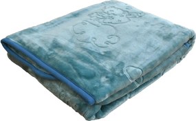 Κουβέρτα Κούνιας 110x140 Βελουτέ Bear 6 Lake Blue Anna Riska