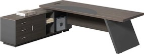 MASTER Γραφείο Αριστερή Γωνία, Απόχρωση Grey Walnut   1τμχ