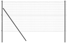 vidaXL Ευρωπαϊκή περίφραξη με 7 στήλες 1.4x10 μ Γαλβανισμένο ατσάλι Γκρι