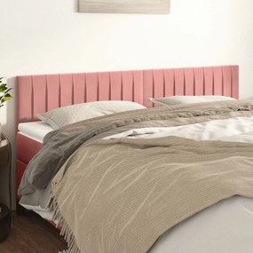 vidaXL Κεφαλάρια Ροζ Βελούδινα 200x5x78/88 εκ.