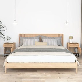 vidaXL Κομοδίνα 2 τεμ. 40x30x55,5 εκ Επεξεργασμένο Ξύλο &amp; Σίδερο