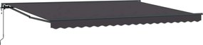 vidaXL Ηλεκτρικό Αναδιπλούμενο Σκίαστρο Ανθρακί 4,5 x 3,5 μ