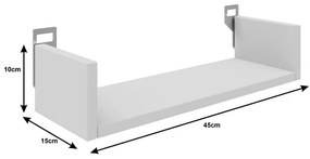 Ραφιέρα τοίχου Derva σε λευκή απόχρωση 45x15x10 εκ. 45x15x10 εκ.