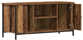vidaXL Ντουλάπι τηλεόρασης από παλιό ξύλο 100x40x50 εκ Επεξεργασμένο ξύλο και Ατσάλι