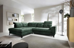 Γωνιακός καναπές Ferin-Prasino-Αριστερή