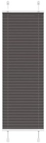 vidaXL Πλισέ περσίδα Μαύρο 45x100 cm Πλάτος υφάσματος 44,4 cm