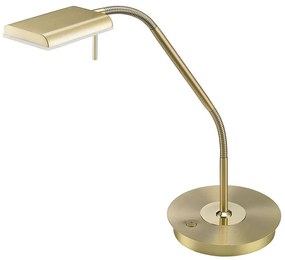 Φωτιστικό Γραφείου Led Bergamo 1100Lm 20x50cm Brass Mat-White 520910108 Trio Lighting