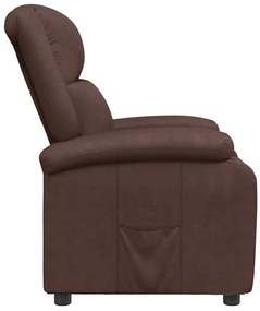 vidaXL Πολυθρόνα Ανακλινόμενη Καφέ από Συνθετικό Δέρμα