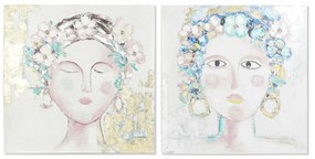 Καμβάς DKD Home Decor Τζίντζερ Καμβάς 100 x 3,5 x 100 cm