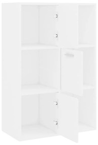 Ραφιέρα με Ντουλάπια Λευκή 60 x 29,5 x 90 εκ. από Μοριοσανίδα - Λευκό
