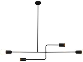 Κρεμαστό Φωτιστικό Οροφής 4xE27 G95 G45 LED Rodney Homelighting-77-3810-Μαύρο 77-3810