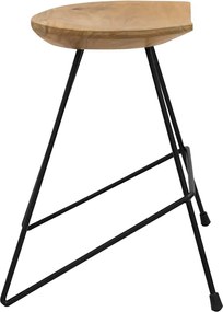 vidaXL σκαμπό 2 τεμάχια από μασίφ ξύλο τικ