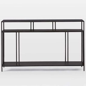 Κονσόλα Venedik 706CLN1114 110x30x78cm Black Melamine, Metal