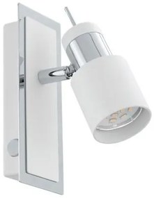 Φωτιστικό σποτ μονό LED DAVIDA ατσάλινο λευκό νίκελ Eglo-92084-Λευκό 92084