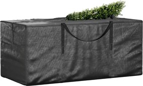 vidaXL Τσάντες Αποθήκευσης Χριστ.Δέντρου 2 τεμ. Μαύρες Πολυαιθυλένιο