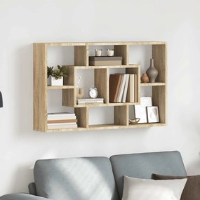 vidaXL Ραφιέρα Τοίχου Sonoma Δρυς 85x16x52,5 εκ. Επεξεργασμένο Ξύλο