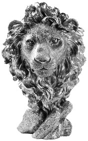 Διακοσμητικό Λιοντάρι 891TNL3643 18x17x34cm Silver Aberto Design Πολυέστερ