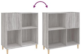 vidaXL Δισκοθήκη Γκρι Sonoma 84,5 x 38 x 89 εκ. από Επεξεργασμένο Ξύλο