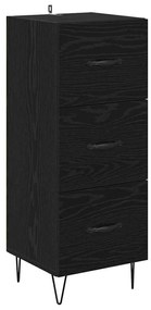 vidaXL Highboard Μαύρη Οξυά 69,5 x 34 x 180 εκ. Επεξεργασμένο ξύλο