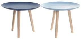 Βοηθητικό Τραπέζι DKD Home Decor 44 x 44 x 35 cm Μπλε Καφέ Sky μπλε Τζίντζερ Ξύλο MDF (x2)