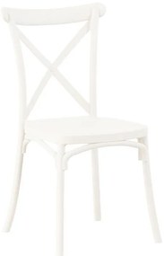 Καρέκλα Cross Fylliana FL66 Λευκό Πολυπροπυλενίου 42x48x90 εκ. 42x48x90 εκ.