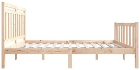 vidaXL Πλαίσιο Κρεβατιού 150 x 200 εκ. Μασίφ Ξύλο King Size