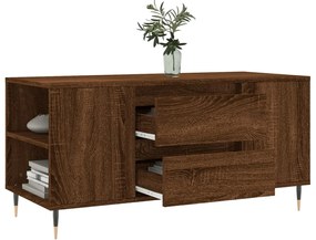 vidaXL Τραπεζάκι Σαλονιού Καφέ Δρυς 102x44,5x50 εκ. Επεξεργασμένο Ξύλο