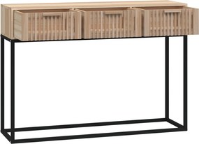 vidaXL Τραπέζι Κονσόλα 105x30x75 εκ. από Επεξεργασμένο Ξύλο και Σίδερο