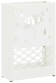vidaXL Σχέδιο & βάση αποθήκευσης Λευκό 28 x 12 x 41 εκ Ατσάλι