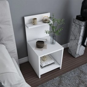 Κομοδίνο Ulman Megapap χρώμα λευκό 35x37x72εκ.