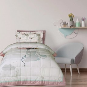 Πάπλωμα Παιδικό 4915 Light Blue-Pink-Mint Das Home Μονό 160x220cm Microfiber