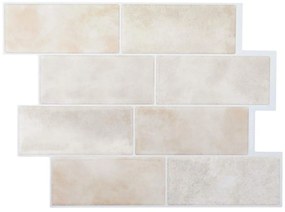 vidaXL Πλακάκι Subway 50 pcs Μπεζ Μάρμαρο 29 x 21 εκ