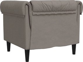 vidaXL Πολυθρόνα Chesterfield Taupe Υφασμάτινη