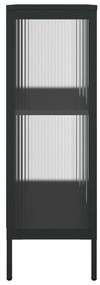 vidaXL Ντουλάπι Μαύρο 75 x 35 x 105 εκ. από Γυαλί και Ατσάλι