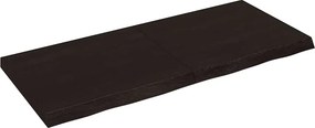 vidaXL Επιφάνεια Τραπεζιού Σκούρο Καφέ 140x60x(2-6)εκ Επεξ. Μασίφ Δρυς