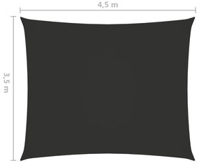 vidaXL Πανί Σκίασης Ορθογώνιο Ανθρακί 3,5 x 4,5 μ. από Ύφασμα Oxford