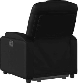 vidaXL Πολυθρόνα Ηλεκτρική Ανακλινόμενη με Ανύψωση Μαύρη Συνθ. Δέρμα