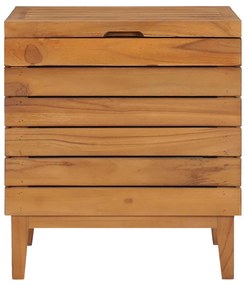 vidaXL Καλάθι Απλύτων 40 x 30 x 45 εκ. από Μασίφ Ξύλο Teak